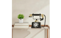 Decorative Vintage Rotary Telephone Ornament Antique-Style Retro Telephone Decor Compact Rotary Phone Model Realistic for Home Decorators, Wine Cabinet