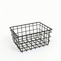 Basket with Handle Metal Wire Basket with Handle Sturdy for Countertop, Closet