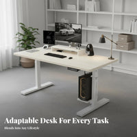 Electric Standing Desk Ergonomic Height Adjustable Desk Sturdy Steel Frame Electric Work Table for Remote Workers, Students, Study Room
