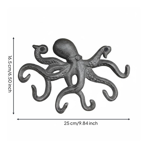 Squid Wall Hook Decorative Squid Coat Hook Nautical for Entryway
