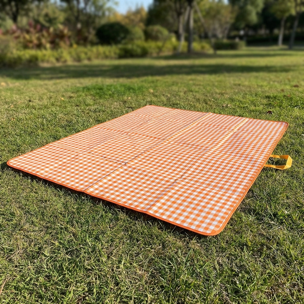 Picnic Blanket and Waterproof Camping Mat for Adults Summer Essentials, Oxford Cloth Beach Blanket with Carrying Handle, Sandproof Beach Mat