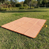 Picnic Blanket and Waterproof Camping Mat for Adults Summer Essentials, Oxford Cloth Beach Blanket with Carrying Handle, Sandproof Beach Mat