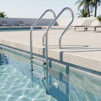 2-Step Pool Ladder Stainless Steel Pool Ladder with Handrails No-Tools for Homeowners, Above-Ground Pools