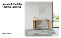 Desk and Hutch Set sturdy Wood Study Table Integrated shelving unit Easy to Clean for Home
