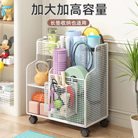 家用运动健身器材收纳架瑜伽收纳筐夹缝家用羽毛球篮球置物架神器
