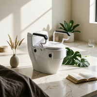 Toilet Seat Riser with Armrests Comfortable for Bathroom, Elderly