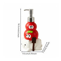 Pig-Shaped Soap Dispenser Red and White Pig Soap Bottle 200 Ml for Washbasin