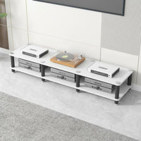 Home Theater Equipment Cabinet Stable Structure AV Media Cabinet Sturdy Construction 4-Tier Component Shelf for Audiophiles