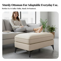 Low Upholstered Sitting Pier Multi-Functional Footrest adaptable for Living Room