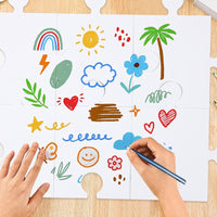 Large Blank Cardboard Puzzle for DIY Coloring and Drawing
