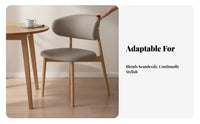 Upholstered Arched-Back Chair Nordic Design Accent Seat Thickly Padded
