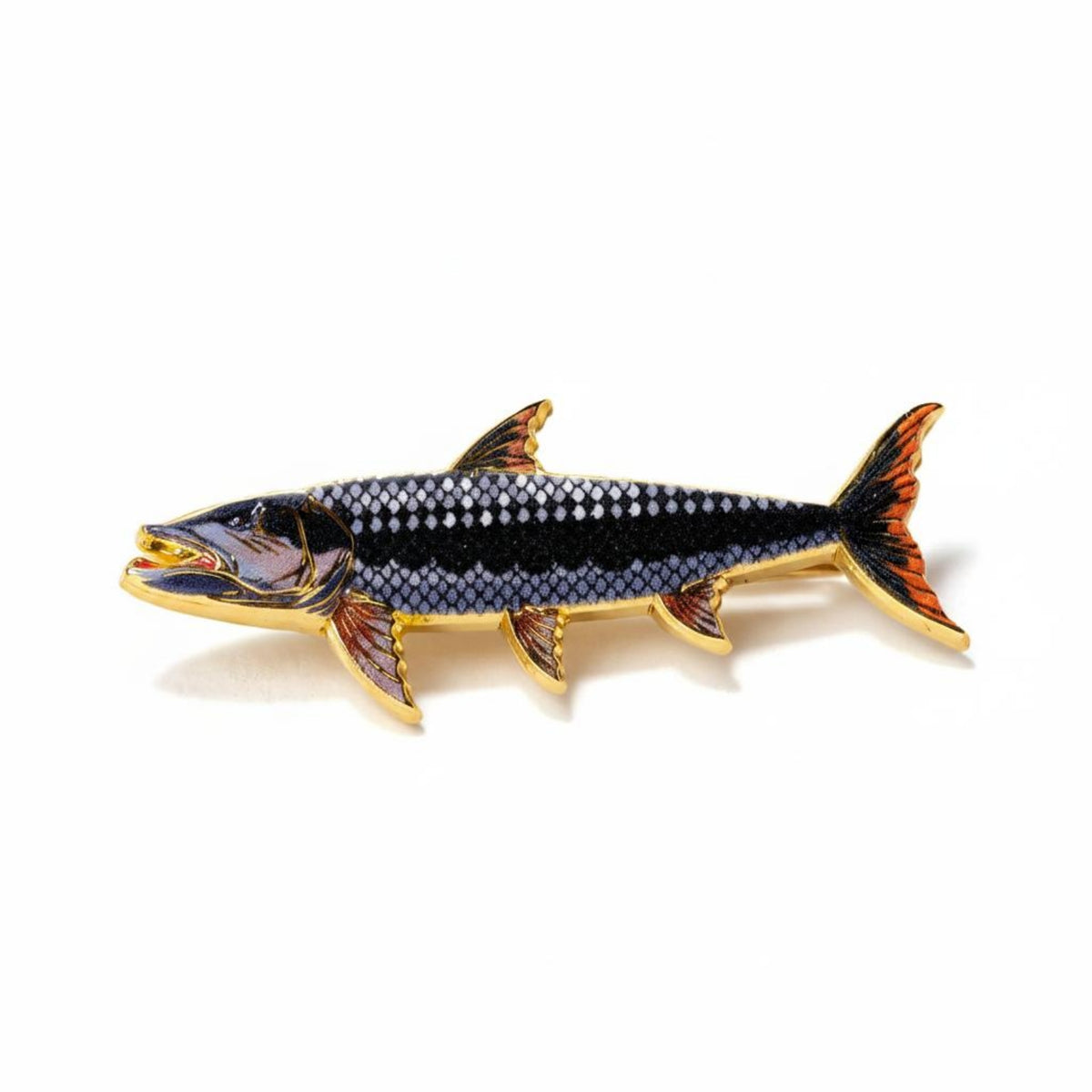Lifelike Intricacy Realistic Aquatic Creature Brooch Commemorative Gift Aquatic Creature Enamel Pin for Anglers, Fishermen