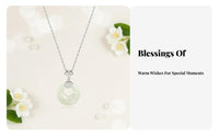 S925 Silver Jade Necklace Spiritual Gift Chinese Jade Donut Locket Necklace
