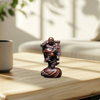 Maitreya Buddha Statue Solid Wood Boxwood Buddha Carving Collectible Ornament for Collectors