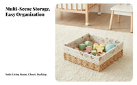 Woven container Decorative Woven basket with Handles Desktop Tidy for Closet, Families