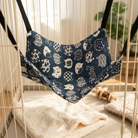 Cat Hammock Cage Hammock, Cat Swing Hanging Cat Bed, Fleece Indoor Resting Place with Adjustable Straps, Warm Pet Cage Accessories for Home
