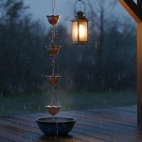 Japanese Design Rain Chain Long-Lasting Garden Decor Easy Installation