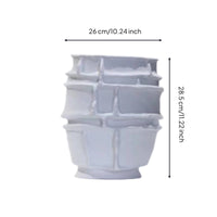 Ceramic Vase White Tabletop Vase Glazed for Living Room, Minimalists