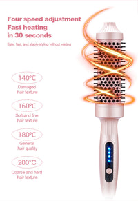 Electric Hair Straightener and Curler Comb with Adjustable Temperature
