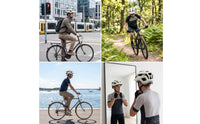 Washable Helmet with Brim Adjustable Cycling Helmet with Visor Vented Sun Protection for Commuters, Cyclists
