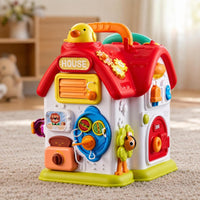 Hands-on Activity House with Handle Interactive Busy House Learning Busy Board Toy Educational for Playroom