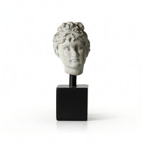 Bust with Pedestal Tabletop Resin Bust Minimalist for Bookshelf, Living Room