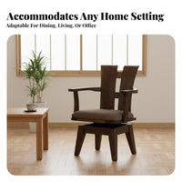 With Armrests Spindle spine pivot Armchair Vintage-vintage-design & aesthetic Design Upholstered pivot Chair Sturdy Construction Indoor Furniture Multi-Use for residents, Adults, Office Workers, Dining Room, Restaurant, Bedroom, Nursery