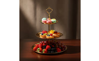 Stainless Steel 3-Tier Dessert Stand Metal Dessert Stand with Handle Pedestal Cupcake Stand Sturdy for Party Hosts, Afternoon Tea, Buffets, Parties