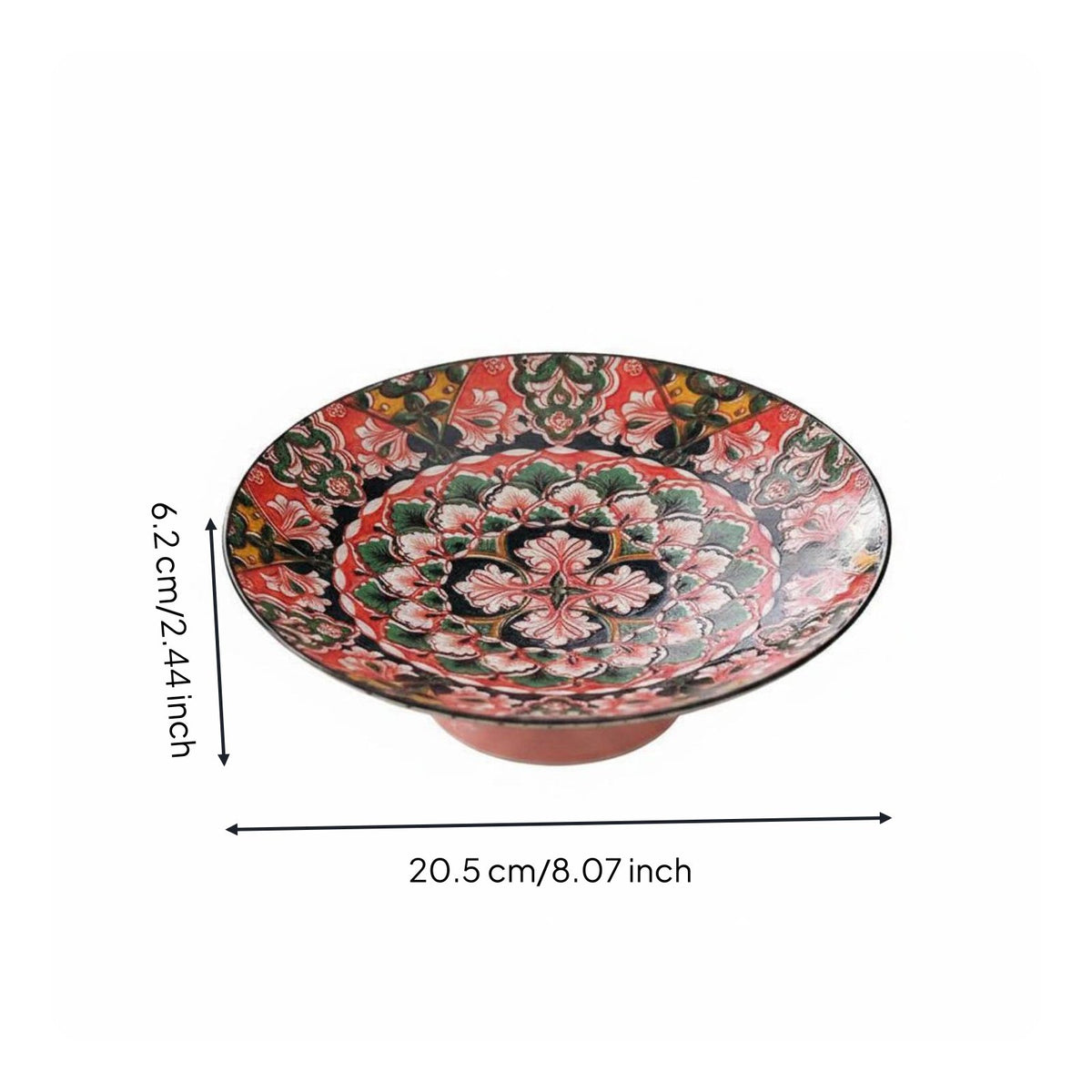 Chinese Tea Snack Tray Easy to Clean High Foot Fruit Plate Food Safe