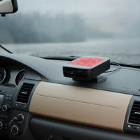 Quick Defrosting 12V Car Heater 200W Portable Car Heater Compact Dashboard Defogger Insert-Information Drivers, Winter Driving