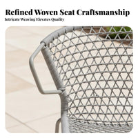 4 Pieces Rattandesign 4-Piece Woven Sofa Group Weather-Resistant Outdoor Furniture Thick paddings Patio Seating Easy Maintenance for Business Owners, Party Hosts, Garden, Balcony, Backyard, waterside