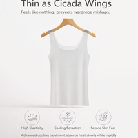 Ice Silk Camisole Tops for Women with Seamless V Neck Design, Lightweight Sleeveless Base Layer for Summer, Breathable Vest