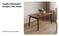 Space-Saving Solid Wood Dining Table and Chairs Simple Design Nordic Design Dining Set Thickened Tabletop Rectangular Kitchen Table Set Long-Lasting for Small Apartment Dwellers, Families, Students, Breakfast Nook, Home, Living Room
