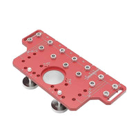 Aluminum 2-in-1 Hinge Cabinet Door Hole Puncher, Woodworking Tool, Furniture Positioning Drill Guide