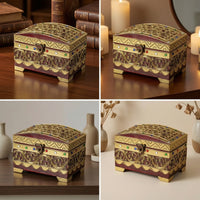 Jewelry Box with Hinged Lid Vintage Wooden Jewelry Box Stylish for Tabletop