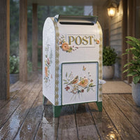 Standing Post Box Vintage Design Iron Post Box Rustic Allure