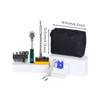 Portable motorcycle ratchet set