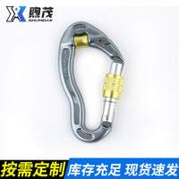 Aluminum Alloy D-Shape Carabiner with Lock for Climbing and Rescue