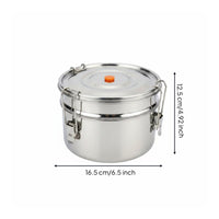 Easy to Clean 304 Stainless Steel Lunch Box Sturdy Double Layer Lunch Box Rust Proof for Outdoor, Picnic, Travel