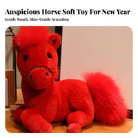 Equine Plush Stuffed Creature Giftable Horse Stuffed Toy Stuffed Horse Doll Soft Cute Design for Children, Presentation