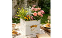 Lace Trim Planter Metal Iron Planter Box Lightweight for Balcony, Courtyard
