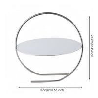 Round Mirror Tray Easy to Clean Mirror Tray Rust-Resistant for Tabletop
