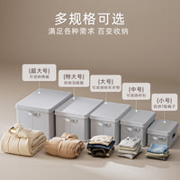 Foldable Fabric Storage Box with Lid for Clothes and Toys