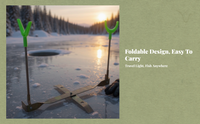 Foldable Fishing Pole Holder, Sturdy, for Ice Fishing Trips