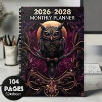 新品跨境现货2026年-2028月度日历计划本 高地牛三年线圈本日记本