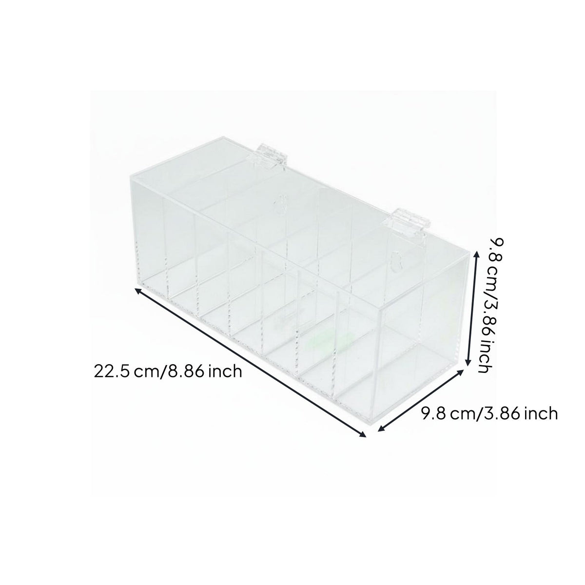 7-Slot Label Dispenser Dustproof Lid Weekly Sticker Dispenser Transparent