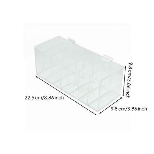 7-Slot Label Dispenser Transparent Acrylic Label Holder Sturdy for Shop, Office