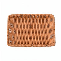 Woven Snack Basket Low-Sided Serving Tray Multi-Purpose