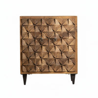 Carved Single-Drawer End Table Distressed Finish Nightstand Vintage-Inspired Design Space-Saving for Entryway, Living Room