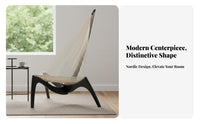 Harp spine Armchair Nordic Design Lounge Chair Designer Inspired Minimalist Aesthetic for Interior Decorators, Book Lovers
